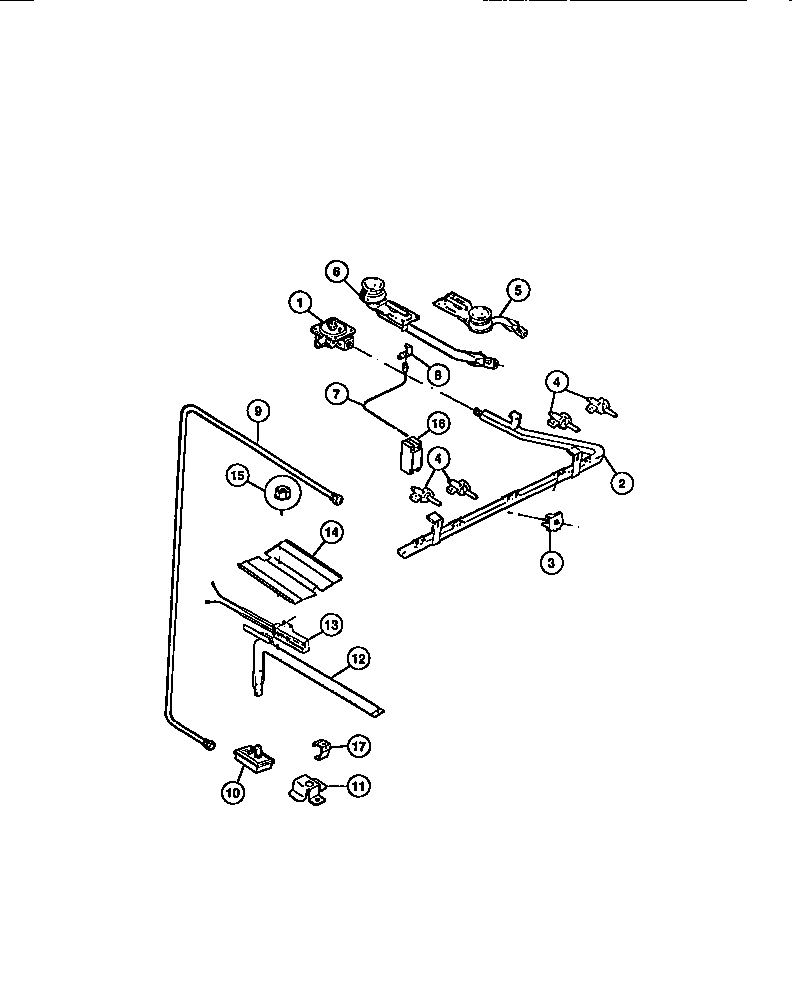 Gibson CGC3M6DXE burners diagram