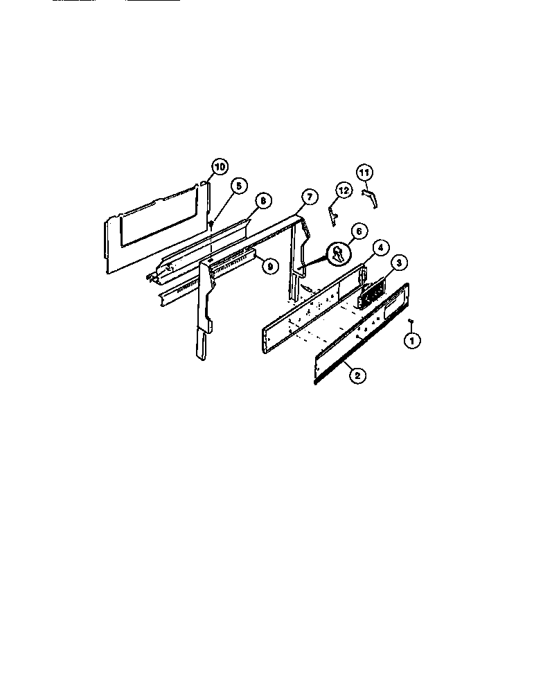 Frigidaire GCG34BNL1 console, panels diagram