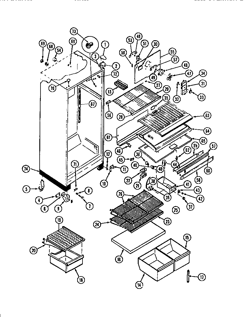 Gibson RT19F6YT3B cabinet diagram