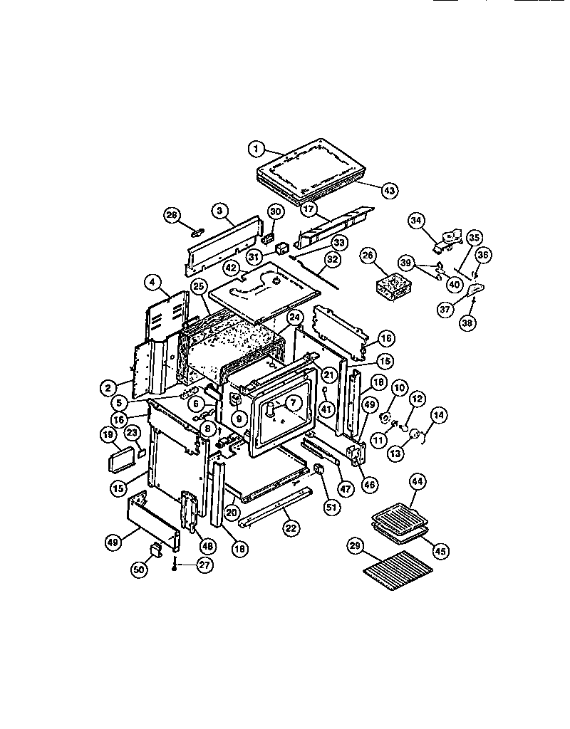 White-Westinghouse KS860GDK4 body, side panels diagram