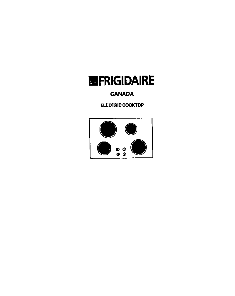 Frigidaire FEC6X8XAS1 cover page-image only diagram