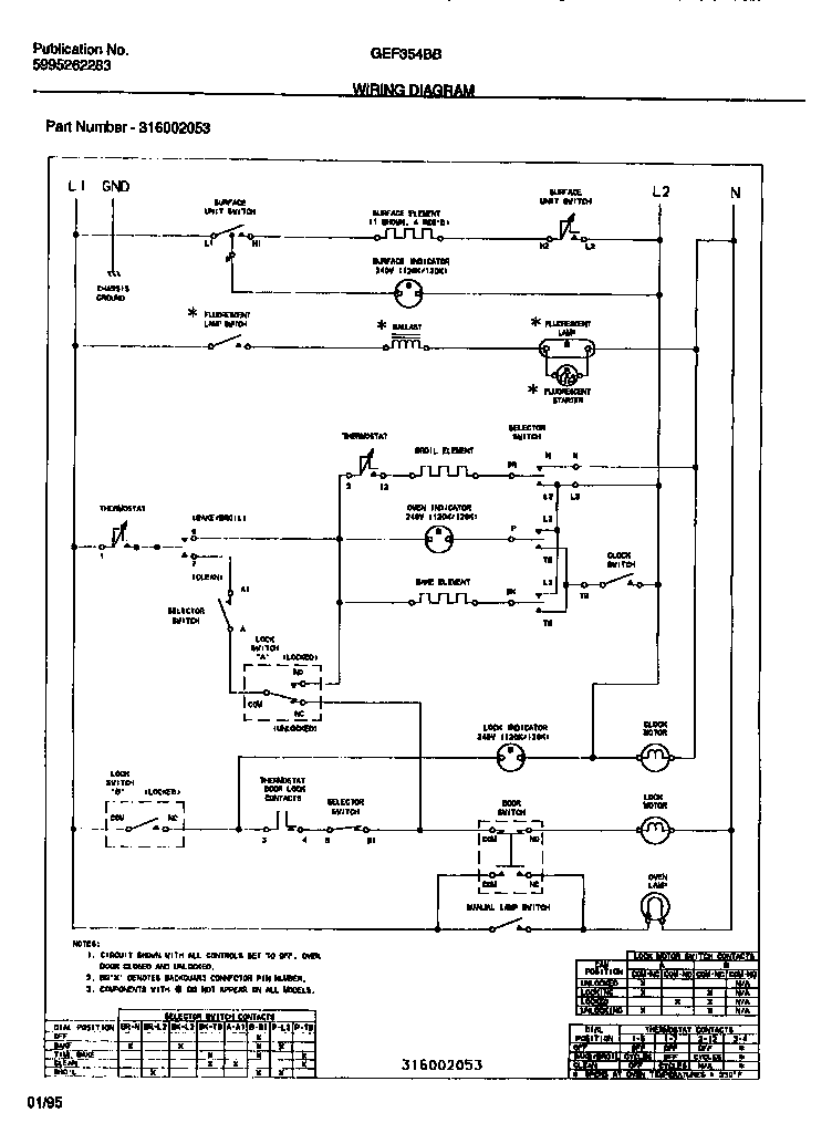 Gibson GEF354BBDA wiring  diagram diagram