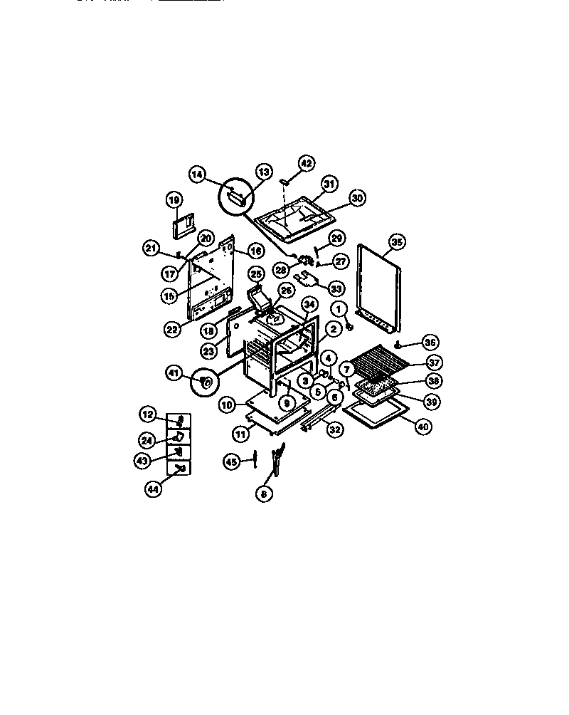 Tappan 30-3858-66-04 basic body diagram