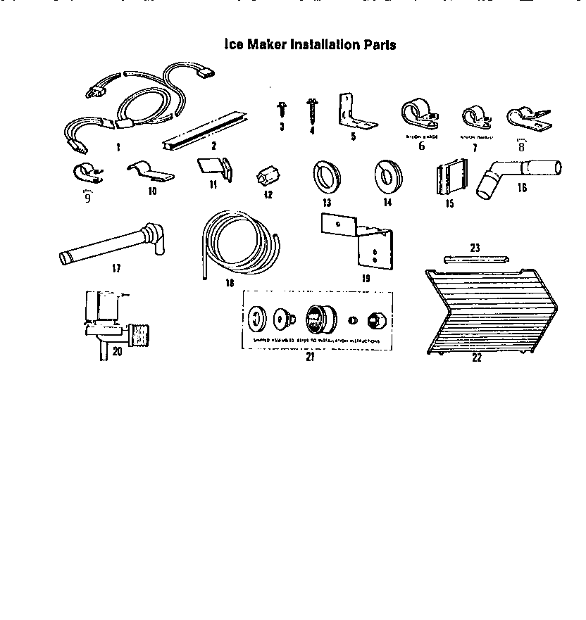 Gibson RT19F9WT3A ice maker installation diagram