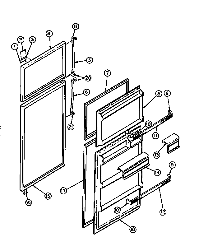 Gibson RT19F9WT3A door parts diagram