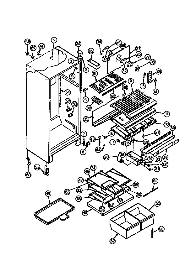 Gibson RT19F9WT3A cabinet parts diagram