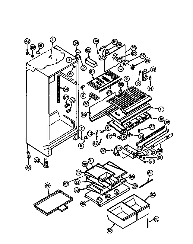 Gibson RT19F9WT3A cabinet parts diagram