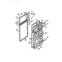 Frigidaire FPDA18TPL0 food and freezer doors diagram