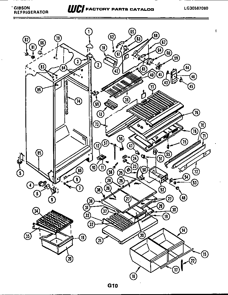Gibson RD19F9EU3C cabinet diagram