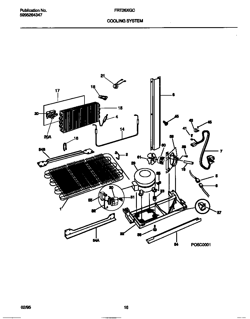 Frigidaire FRT26XGCB0 cooling system diagram