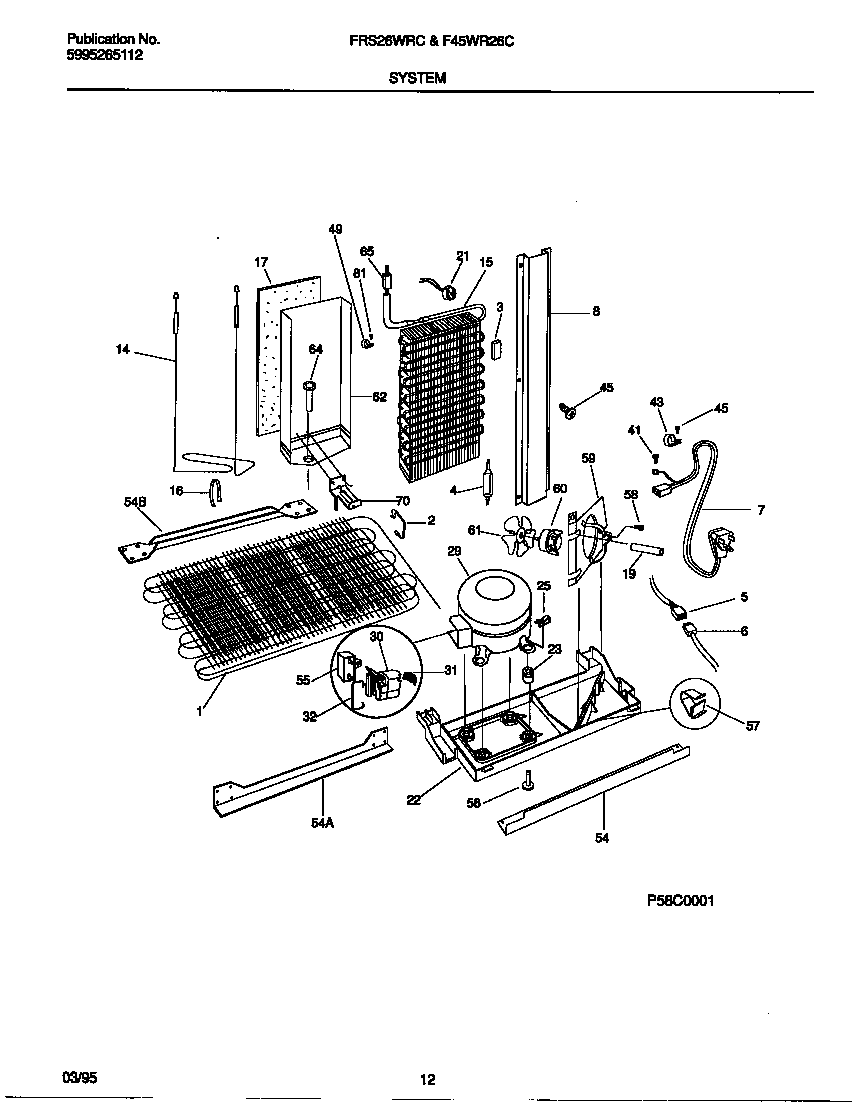 Frigidaire F45WR26CW0 system diagram