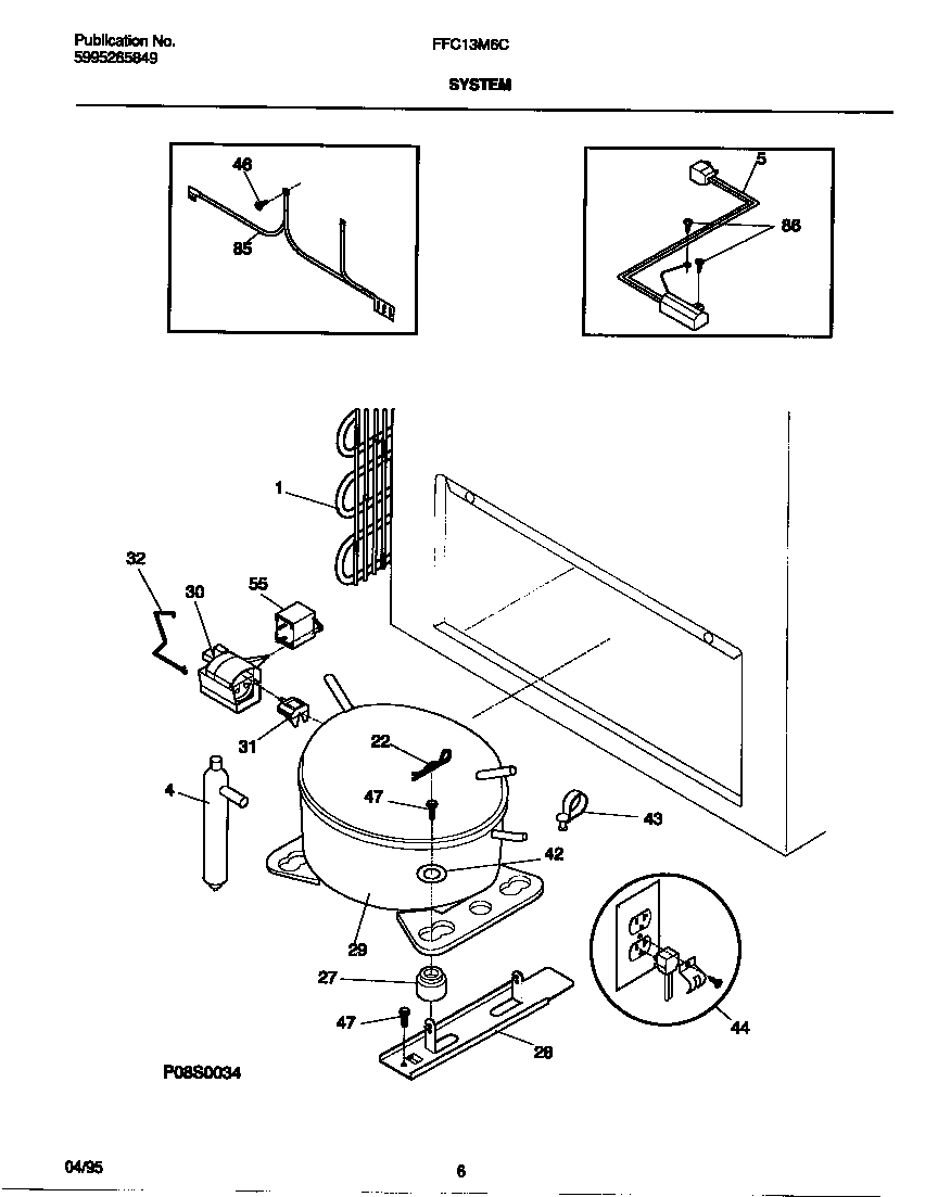 Frigidaire FFC13M6CW0 system diagram