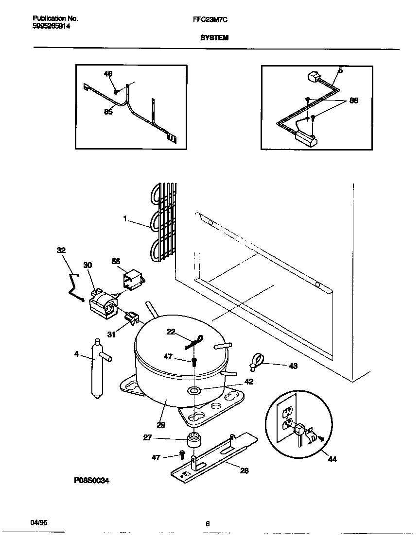 Frigidaire FFC23M7CW0 system diagram