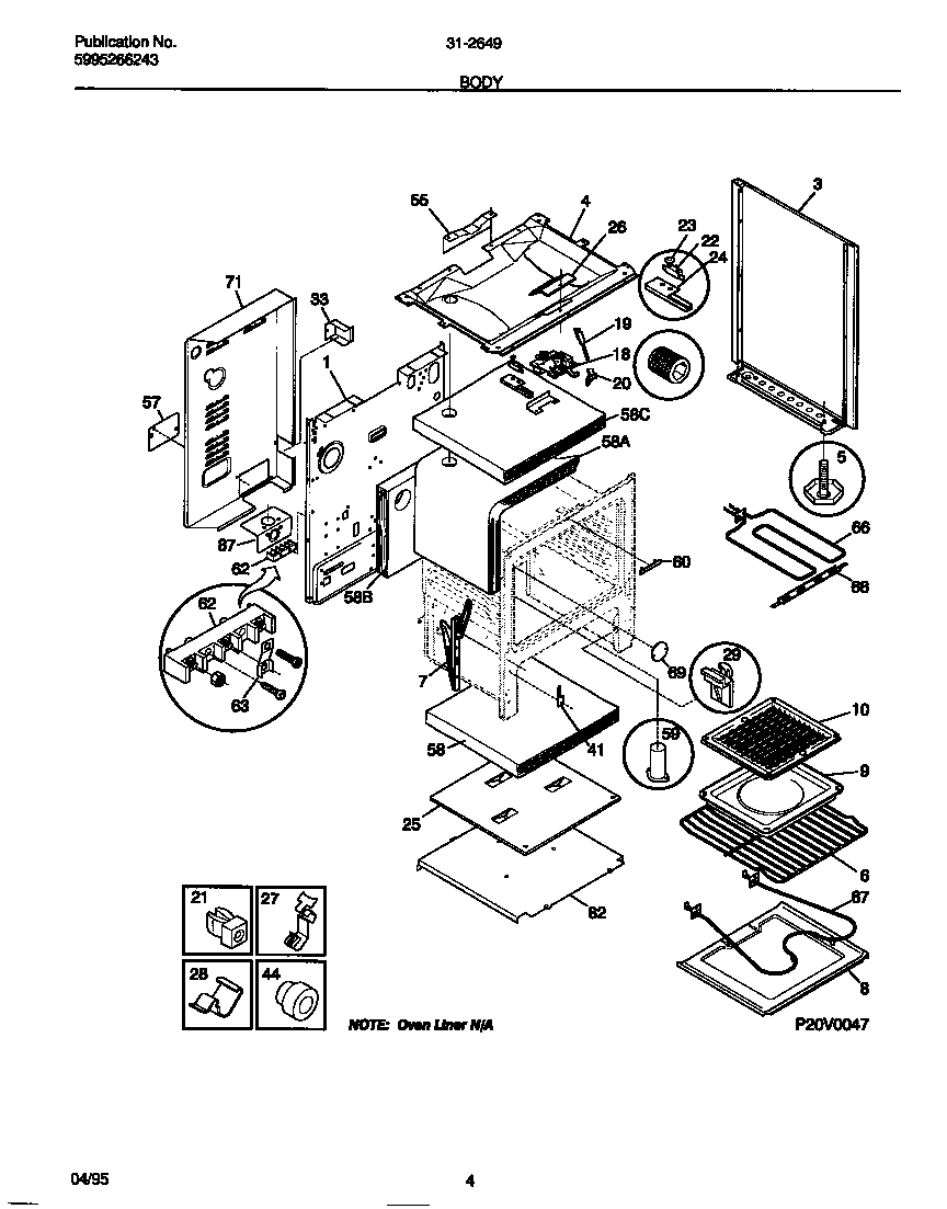 Tappan 31-2649-23-08 body diagram