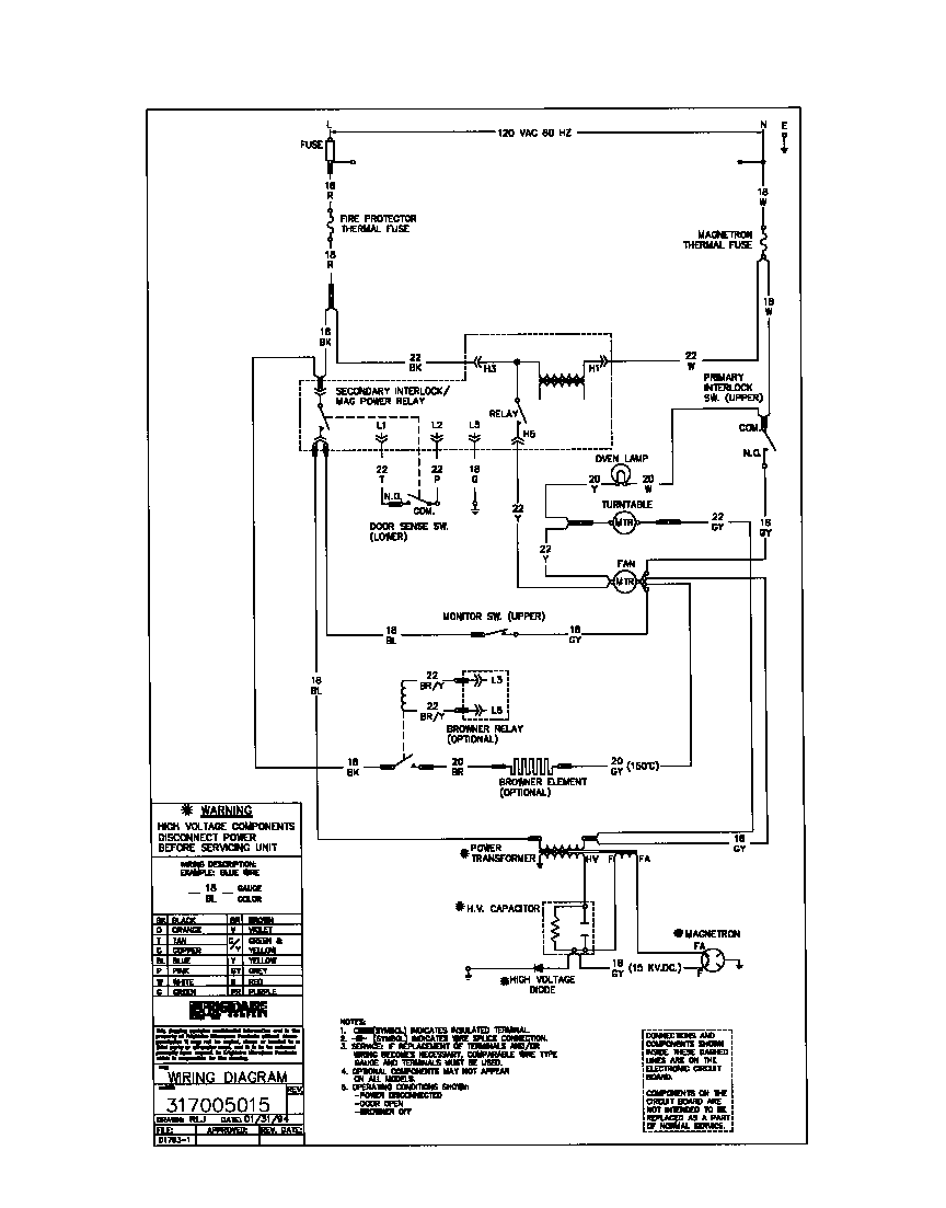 Tappan TMS134T wiring diagram diagram
