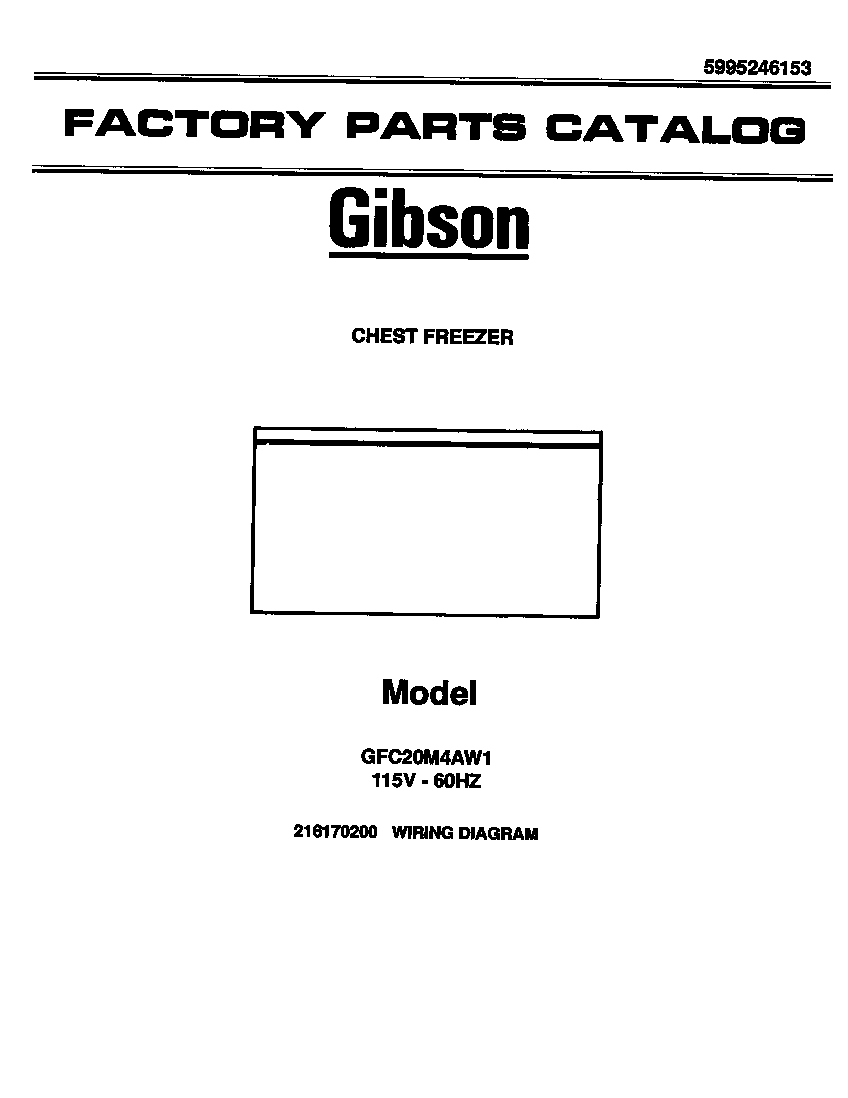 Gibson GFC20M4AW2 cover page diagram