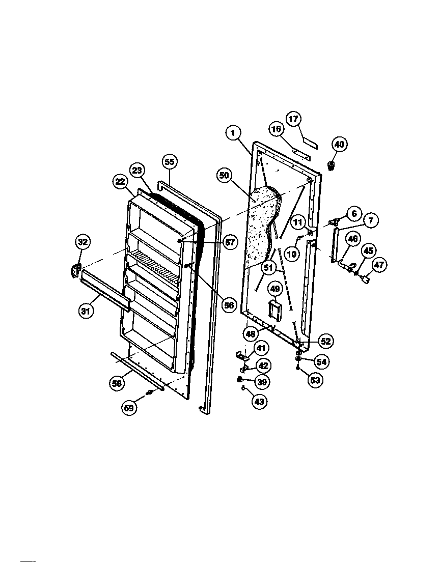Gibson GFU21M9AW4 door diagram