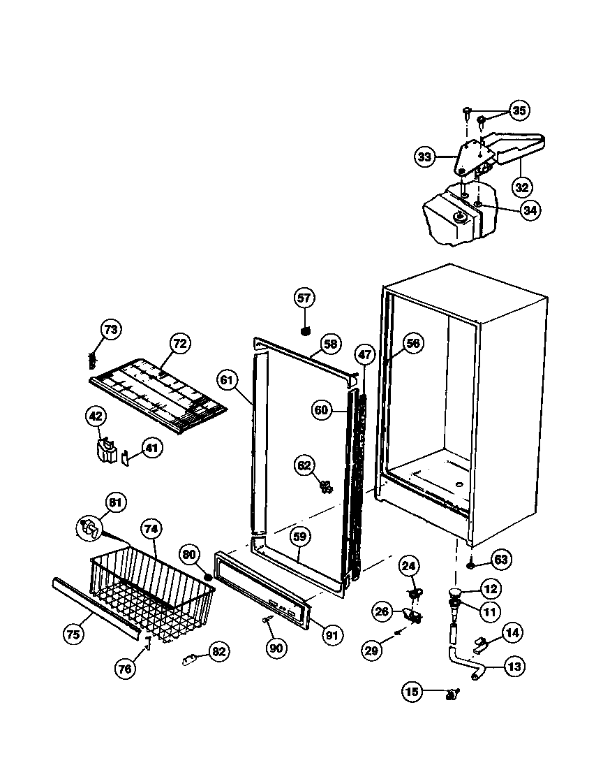Gibson GFU21M9AW4 cabinet diagram