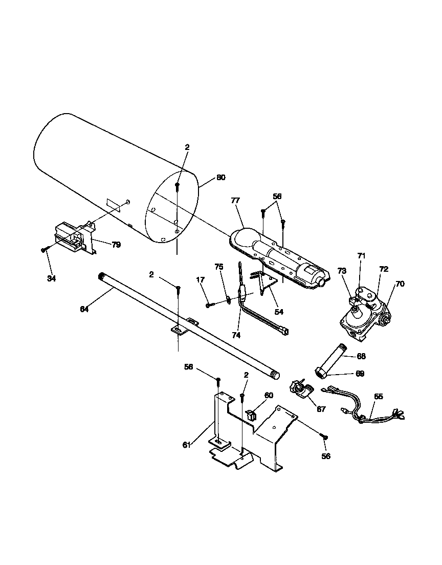 Frigidaire FDG336RBS1 burner diagram