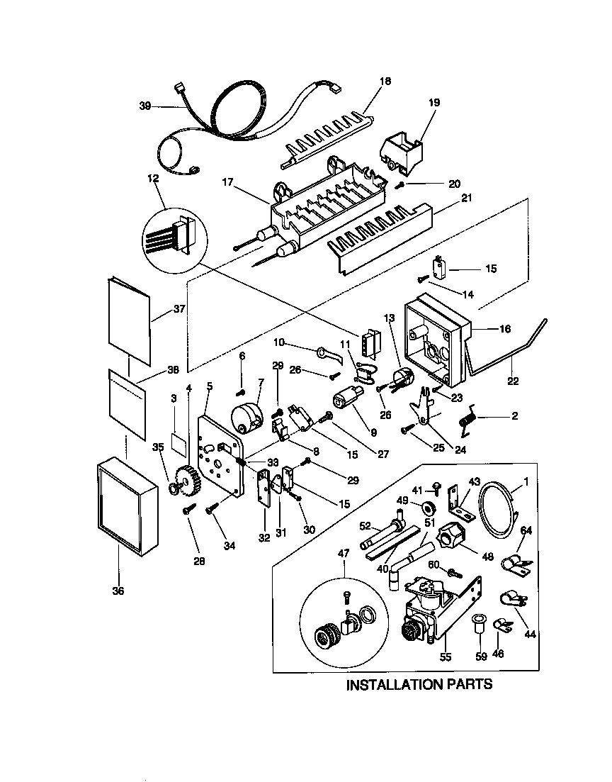 Frigidaire FRT18TSCW0 ice maker diagram