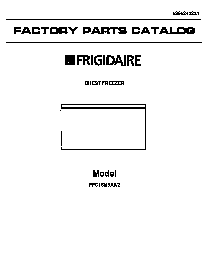 Frigidaire FFC15M5AW3 cover page diagram