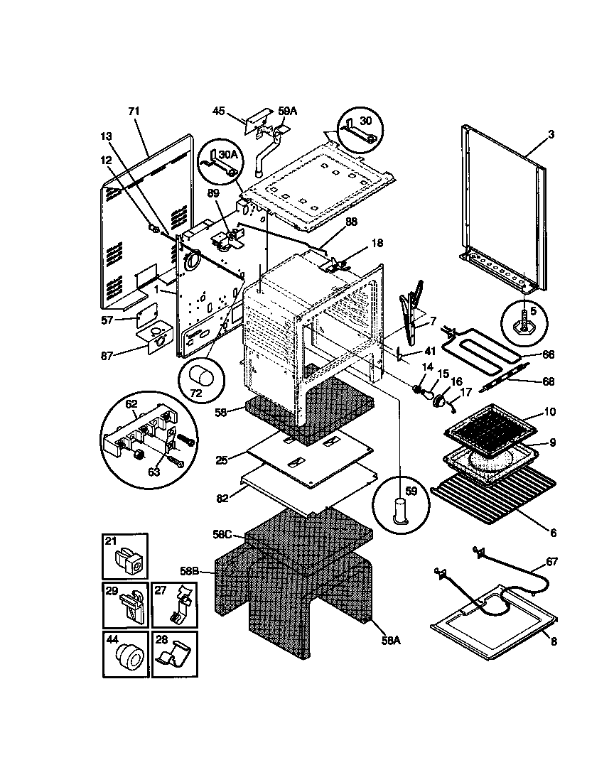 Tappan 31-4592-23-02 body diagram