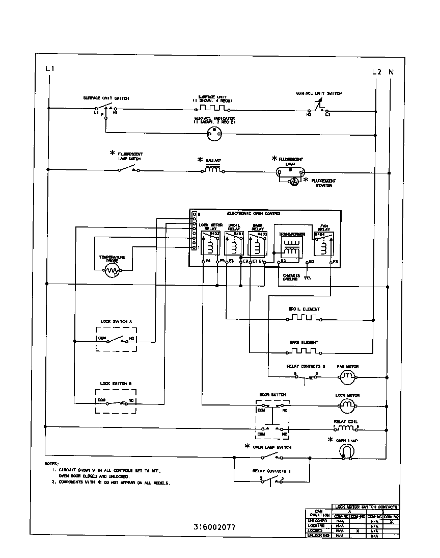 Frigidaire FEF385CCTA wiring diagram diagram