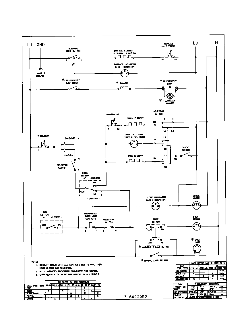 Frigidaire FEF350CCTB wiring diagram diagram