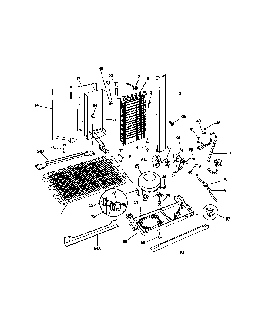 Frigidaire FRS22WPCW0 cooling system diagram