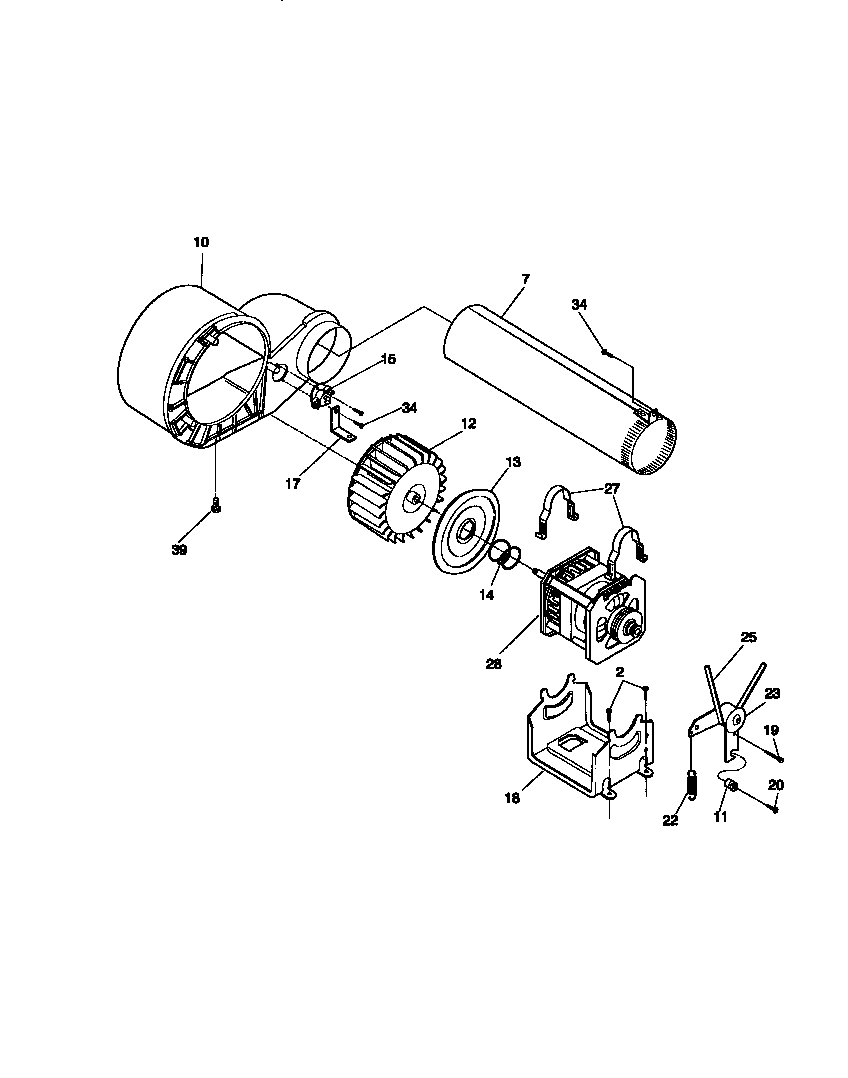 Frigidaire FDG546RBT1 motor diagram