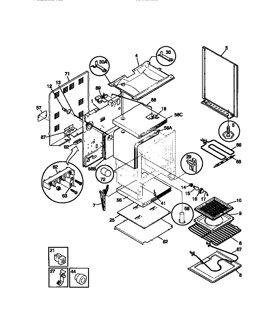 Gibson GEF354BBWB body diagram