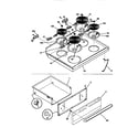 Frigidaire FEF350SAWD top/drawer diagram