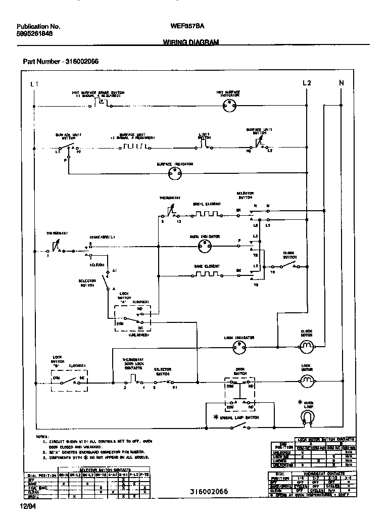 White-Westinghouse WEF357BADA wiring diagram diagram