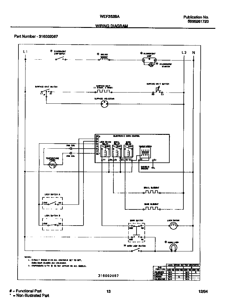White-Westinghouse WEF352BAWA wiring diagram diagram