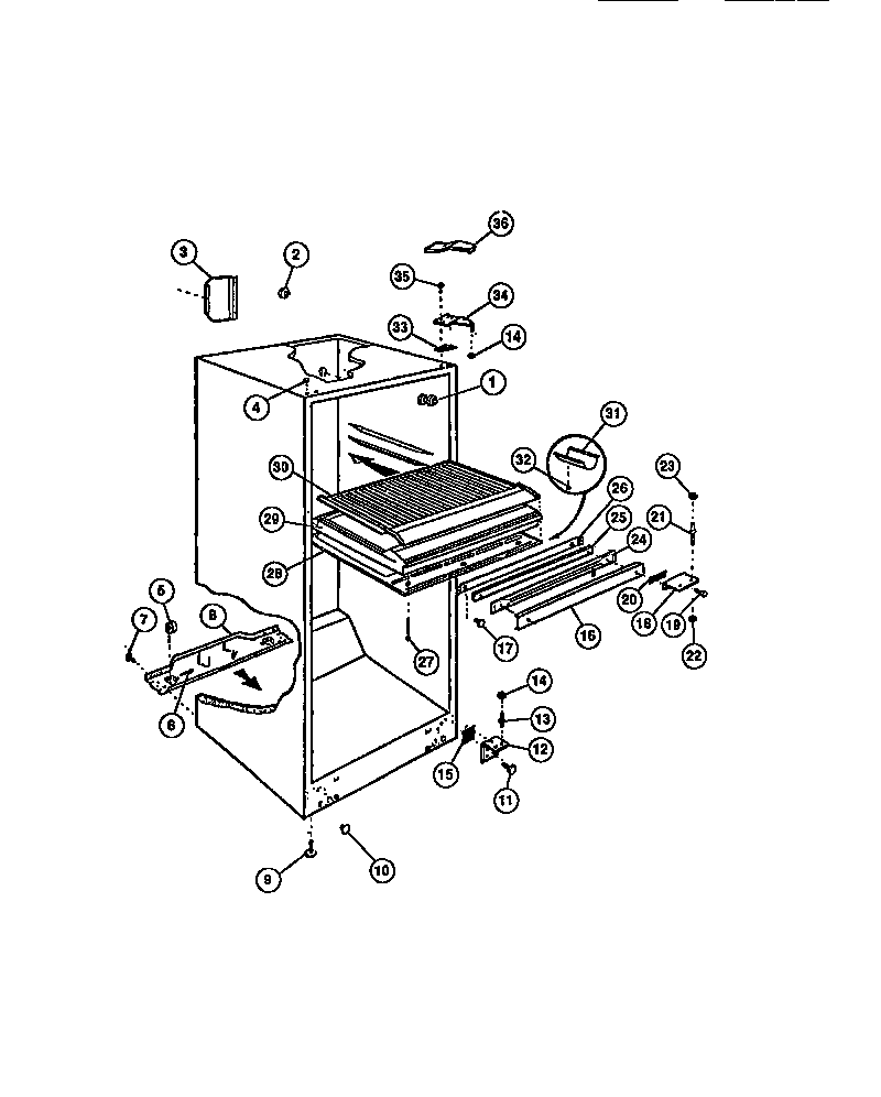 Gibson CTN110BKL1 cabinet diagram