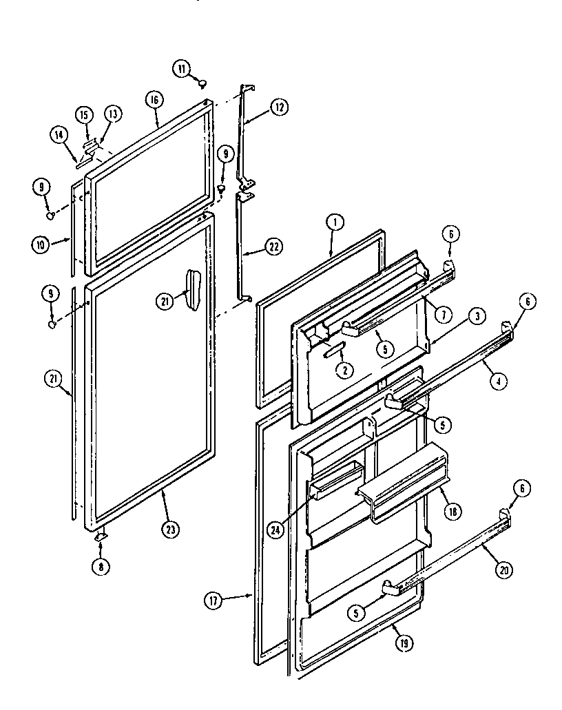 Gibson RT19F9WU3D door diagram
