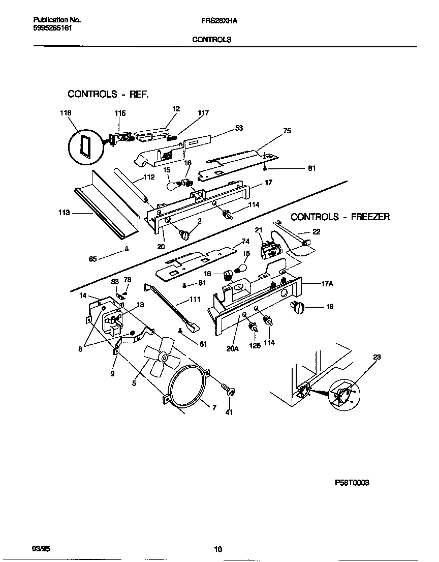 Frigidaire FRS28XHAW3 controls diagram