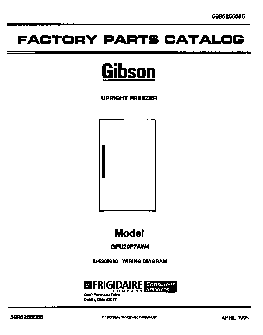 Gibson GFU20F7AW4 cover diagram