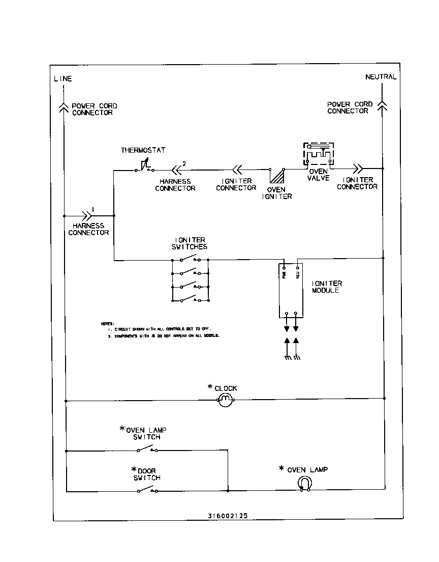 Universal/Multiflex (Frigidaire) MGF345CBSB wiring diagram diagram