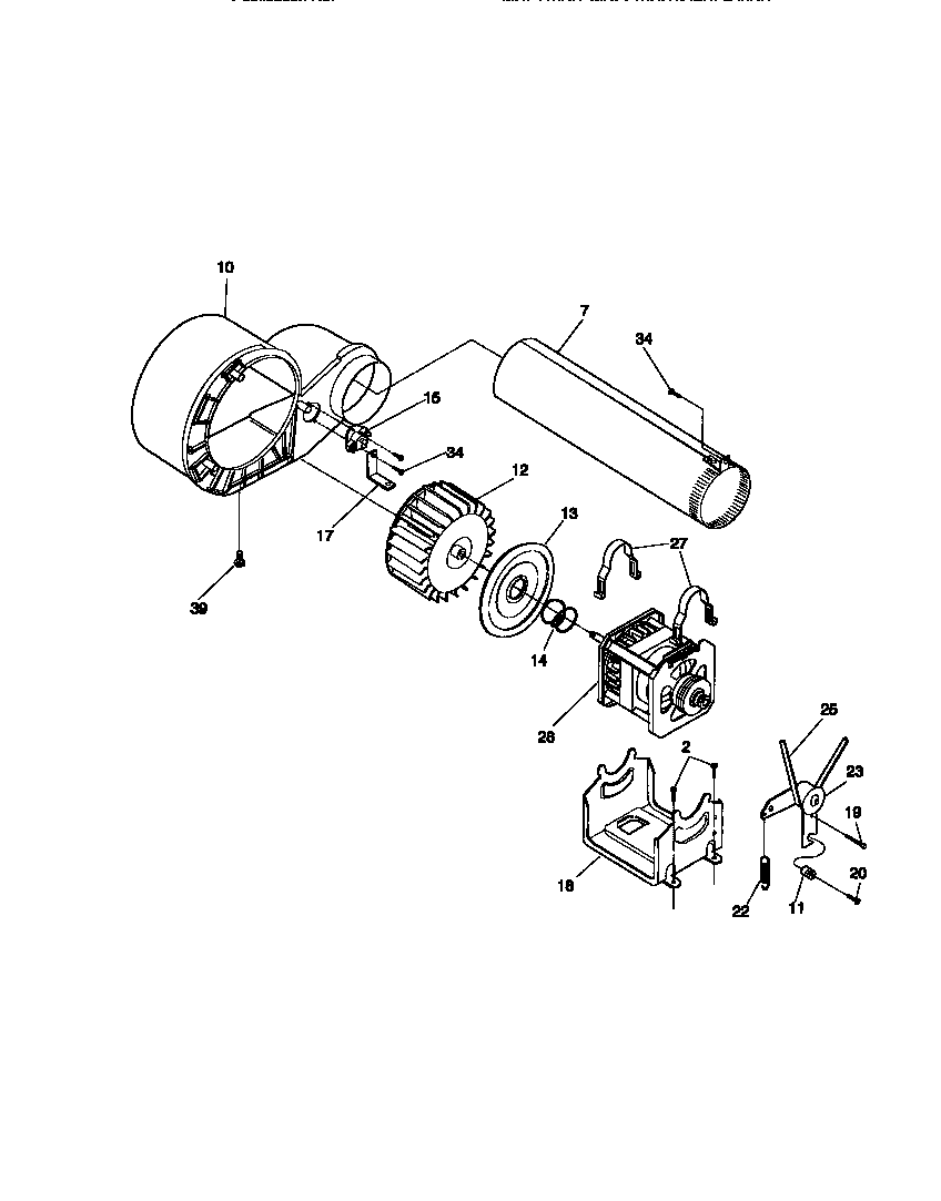 Universal/Multiflex (Frigidaire) MDE436RBW1 motor diagram