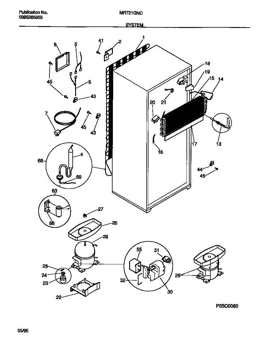 Universal/Multiflex (Frigidaire) MRT21GNCZ0 system diagram