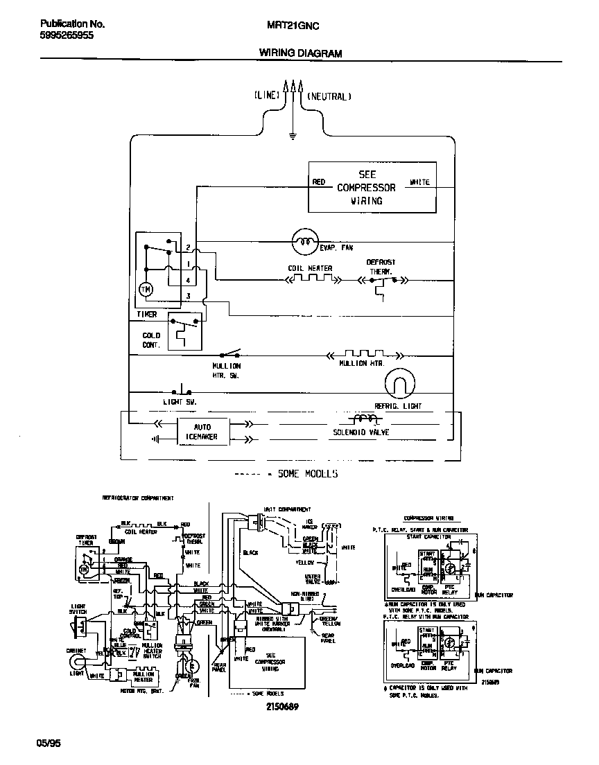 Universal/Multiflex (Frigidaire) MRT21GNCZ0 wiring diagram diagram