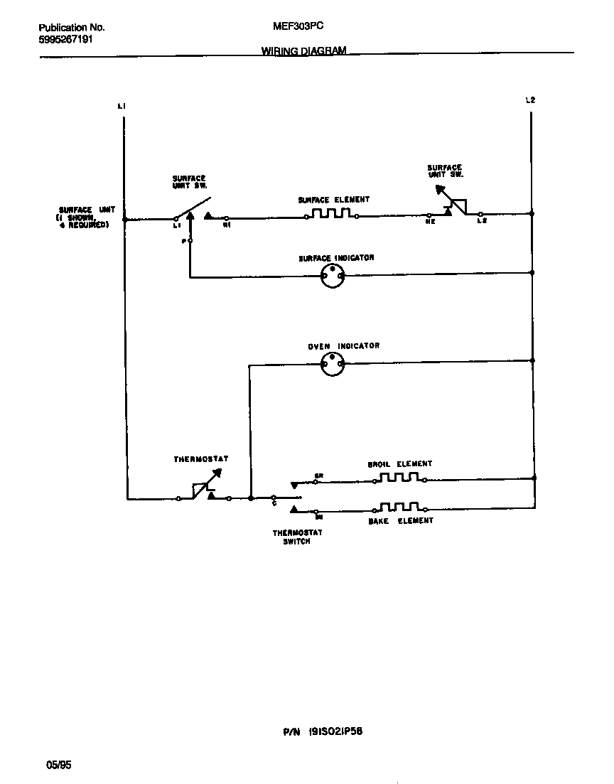 Universal/Multiflex (Frigidaire) MEF303PCDB wiring diagram diagram