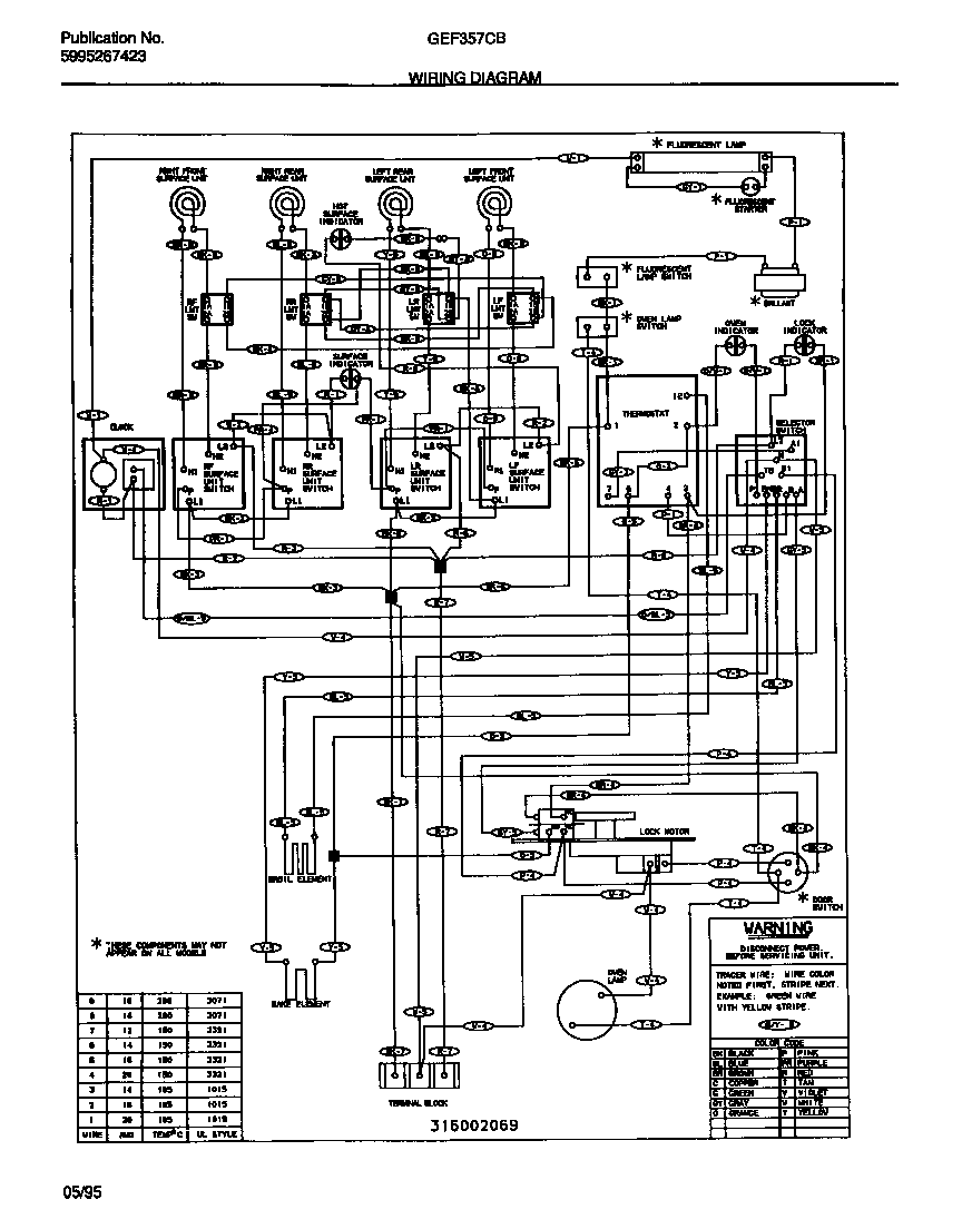 Gibson GEF357CBTB wiring diagram diagram