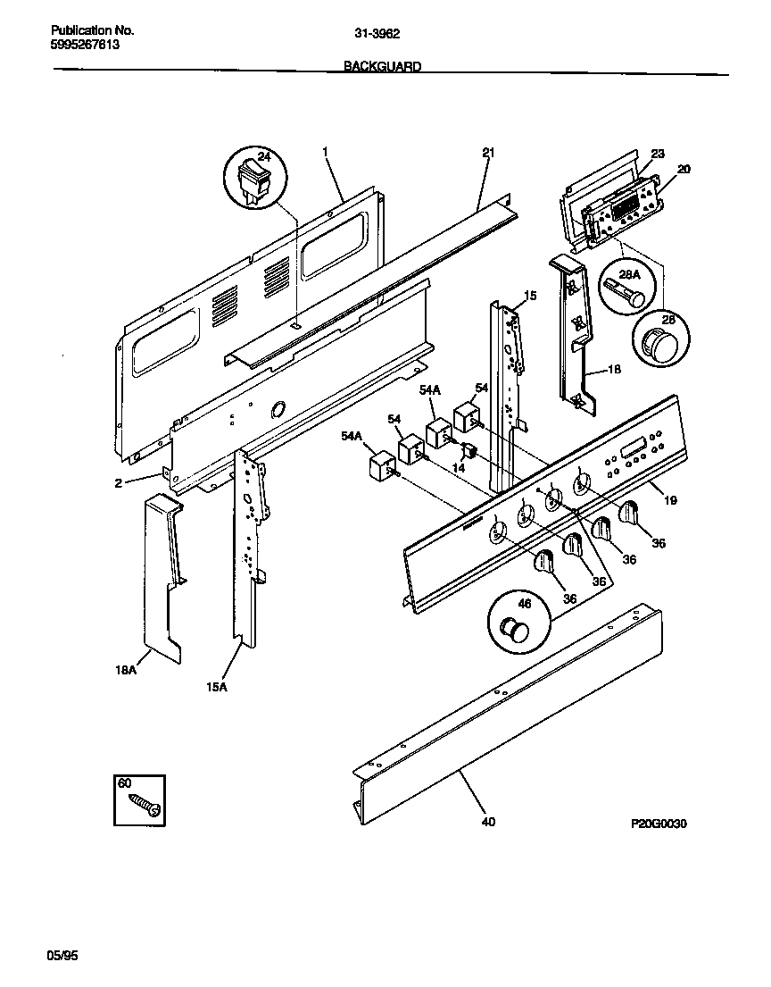 Tappan 31-3982-23-03 backguard diagram