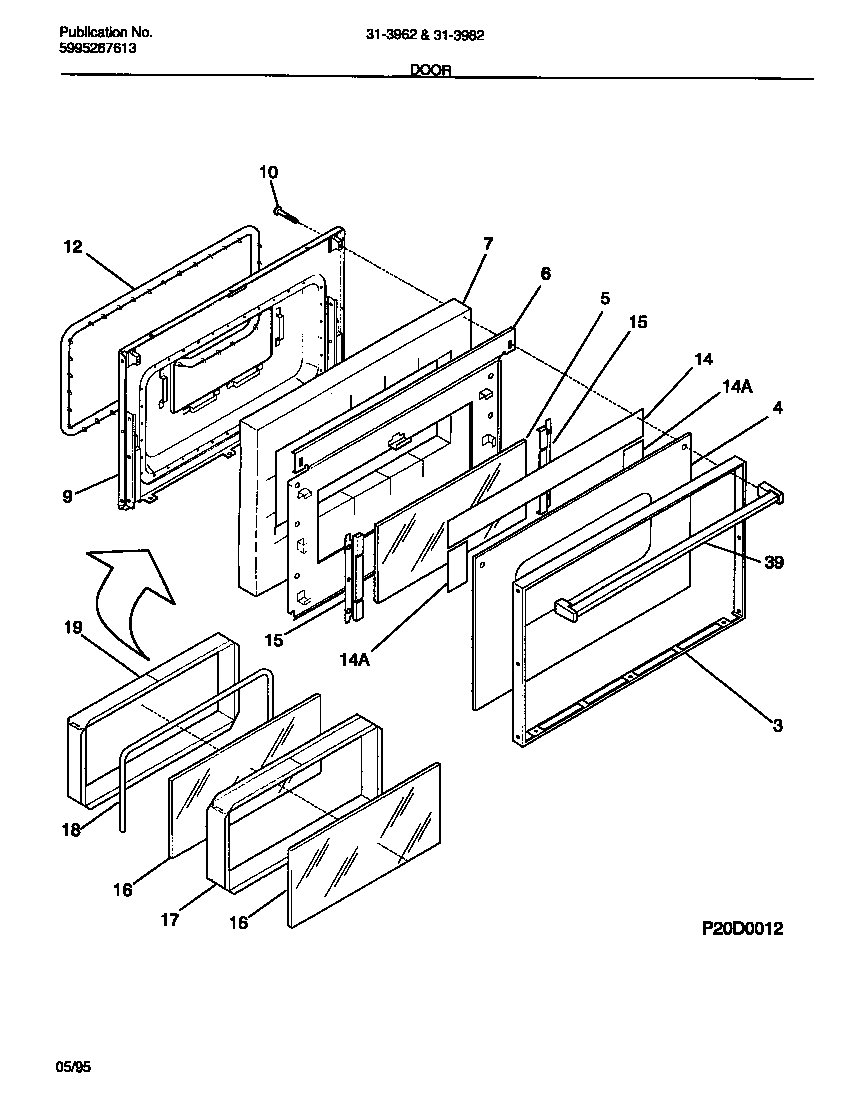 Tappan 31-3982-23-03 door diagram
