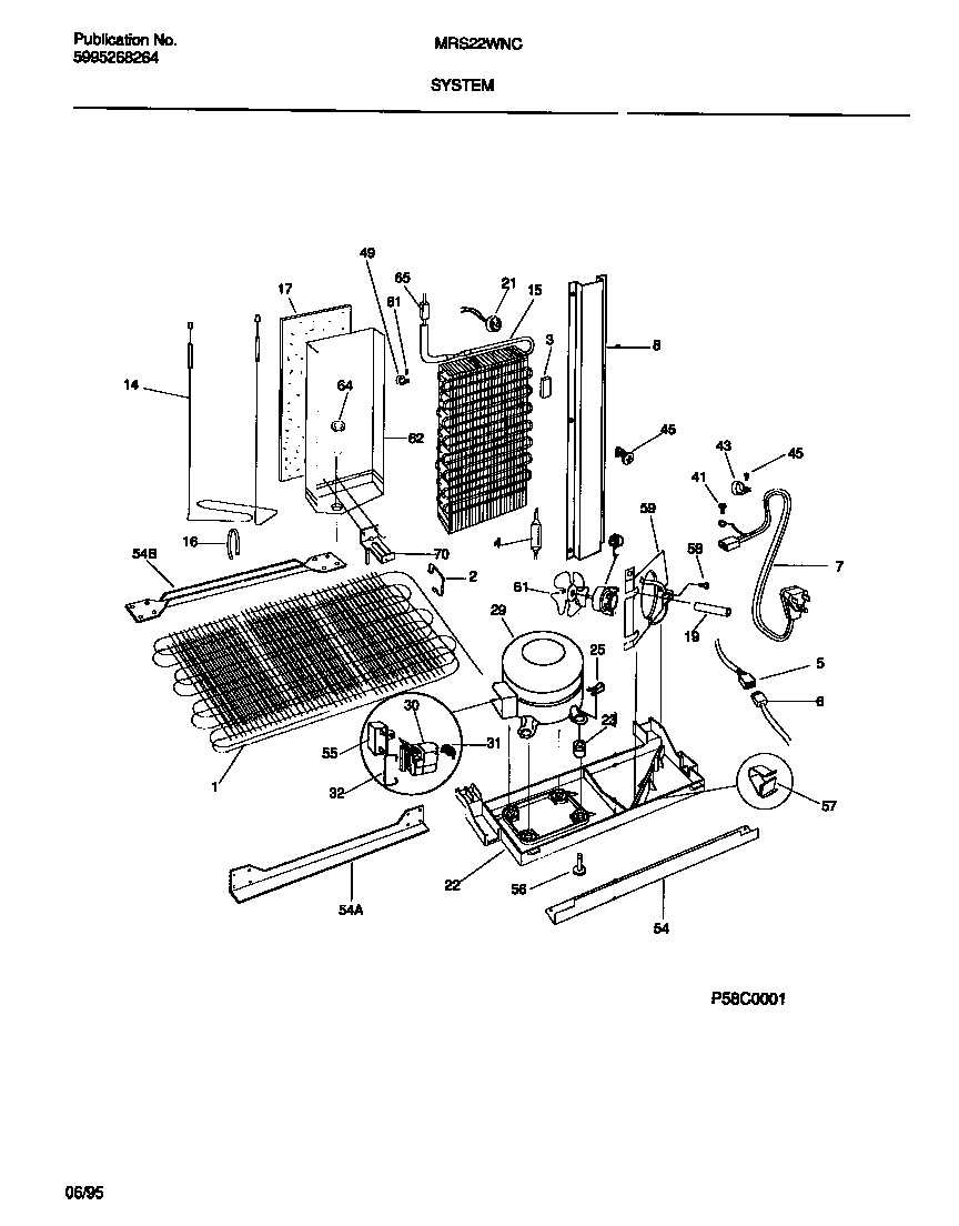 Universal/Multiflex (Frigidaire) MRS22WNCD0 system diagram