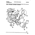 Frigidaire FDE436RBS0 cabinet, drum, heater assembly diagram