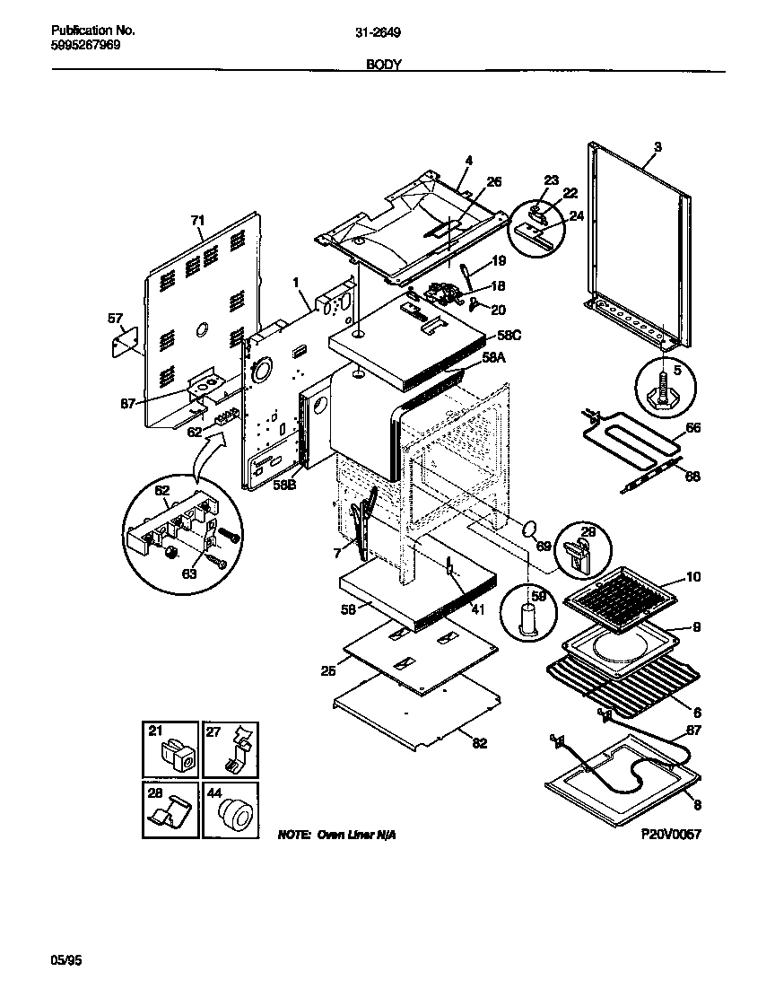 Tappan 31-2649-23-09 body diagram