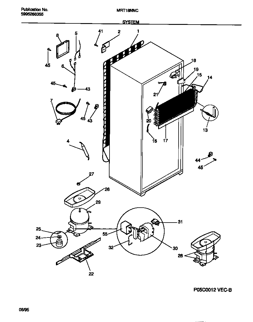 Universal/Multiflex (Frigidaire) MRT18NNCW0 system diagram